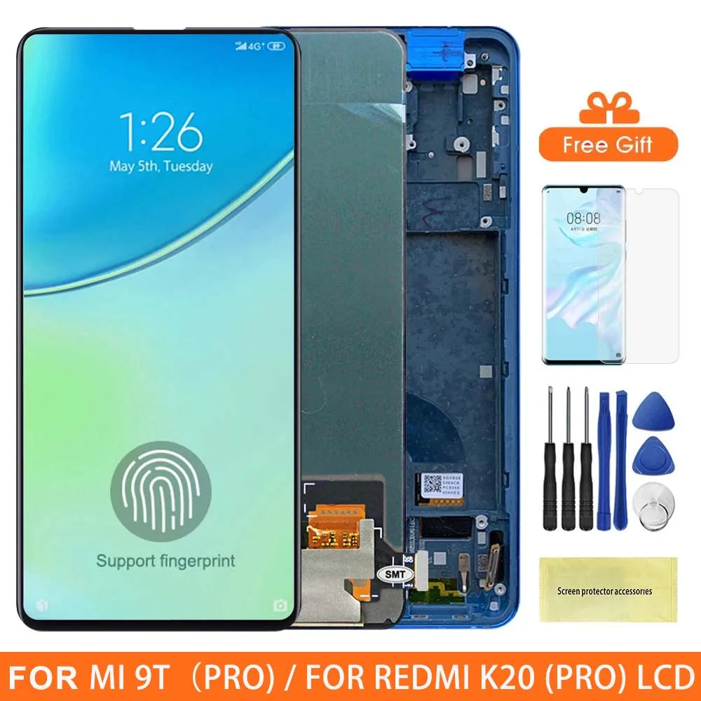 Super Amoled Screen for Xiaomi Mi 9T Pro / Mi 9T Lcd Display Digital Touch Screen for Xiaomi Redmi K20 Pro / K20 Replacement Xiaomi phone repair parts