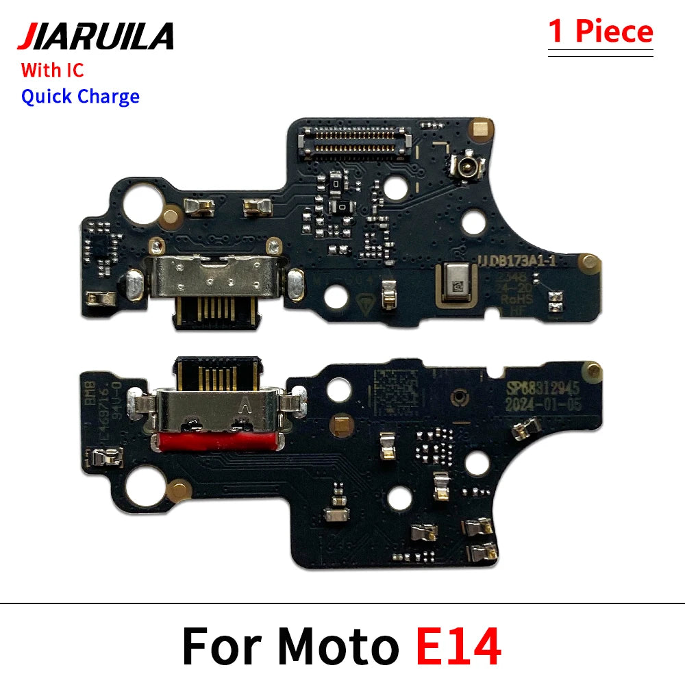 10Pcs, USB Charge Port Dock Connector Charging Board Flex Cable For Moto G04 G04s E14 E32s G05 G15 G85 G75 G Play Power 5G 2024 Motorola phone repair parts