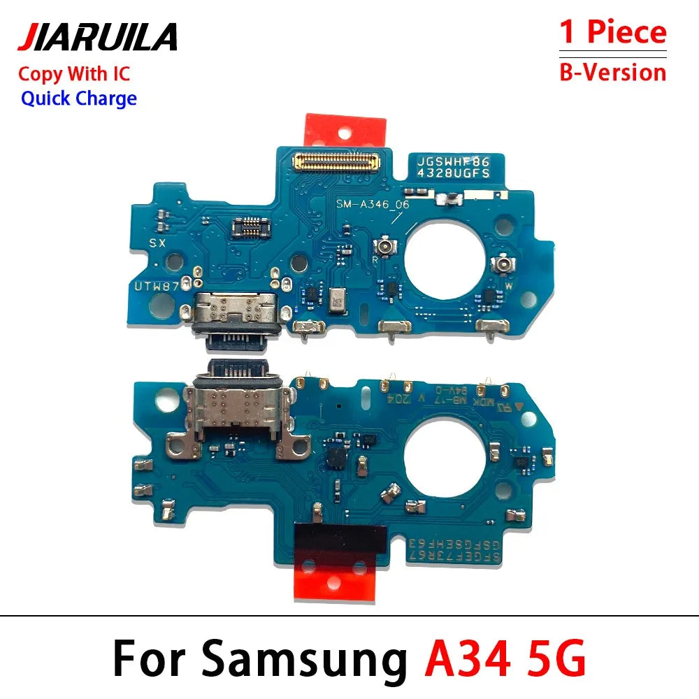 24Pcs, New For Samsung A13 A23 A33 A53 A14 A24 A34 A54 4G 5G USB Charge Port Jack Dock Connector Charging Board Flex Cable Samsung phone repair parts