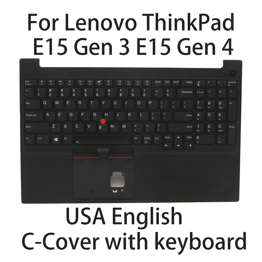 New For Lenovo ThinkPad E15 Gen 3 E15 Gen 4 Laptop Black Keyboard C Cover USA English Backlight 5M11C3542 5M11C43543 5M11C43544 Lenovo laptop repair parts