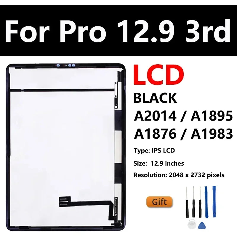 OEM LCD For Apple iPad Pro 12.9 2nd A1670 A1821 3rd A1983 4th A2232 A2069 5th A2462 6th A2437 Display Touch Screen Assembly  iPad repair parts
