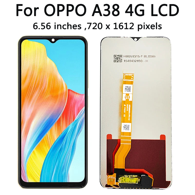 AAA Quality For Oppo A38 LCD Display Touch Screen Digitizer Assembly For Oppo A38 4G CPH2579 Display Replacement Repair Parts Oppo phone repair parts Realme phone repair parts