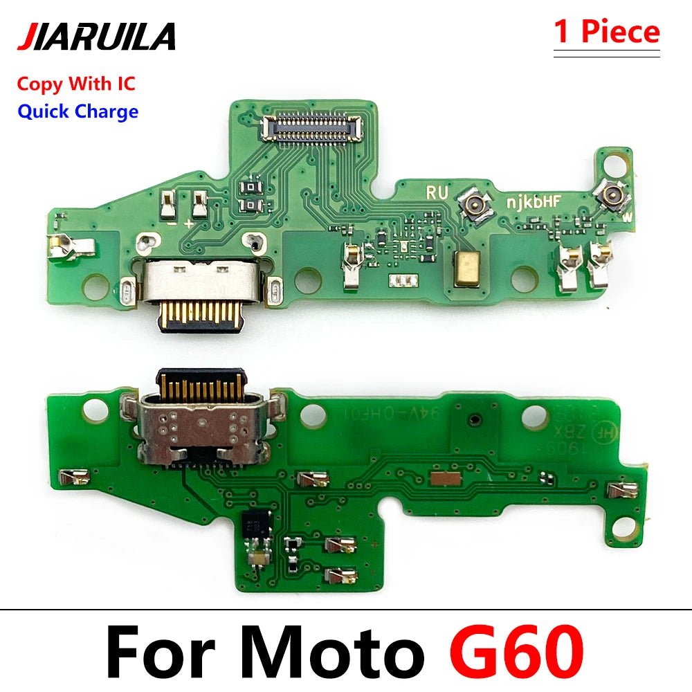 10Pcs USB Charging Board Port Dock Charger Connector Flex Cable For Motorola Moto G10 G20 G30 G50 G60 G60s G100 Power One 5G G31 Motorola phone repair parts