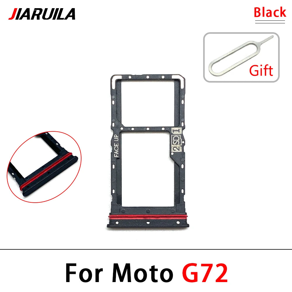 10Pcs, New For Motorola Moto G31 G51 G71 G22 G32 G52 G62 G72 Micro Nano SIM Card Holder Tray Slot Holder Adapter Socket Motorola phone repair parts