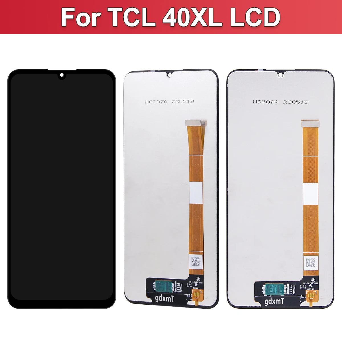 6.75" OEM For TCL 40 XL LCD T608M LCD Display Touch Digitizer Assembly Replacement Parts Screen TCL 40XL lcd 100% Tested TCL phone repair parts