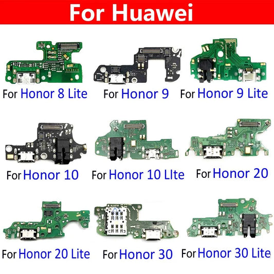 USB Charging Port Dock Charger Plug Connector Board Flex Cable For Huawei Honor 20 Pro 5A 5X 10 9X 8X Max Play 8C 8 9 lite 9S Huawei phone repair parts