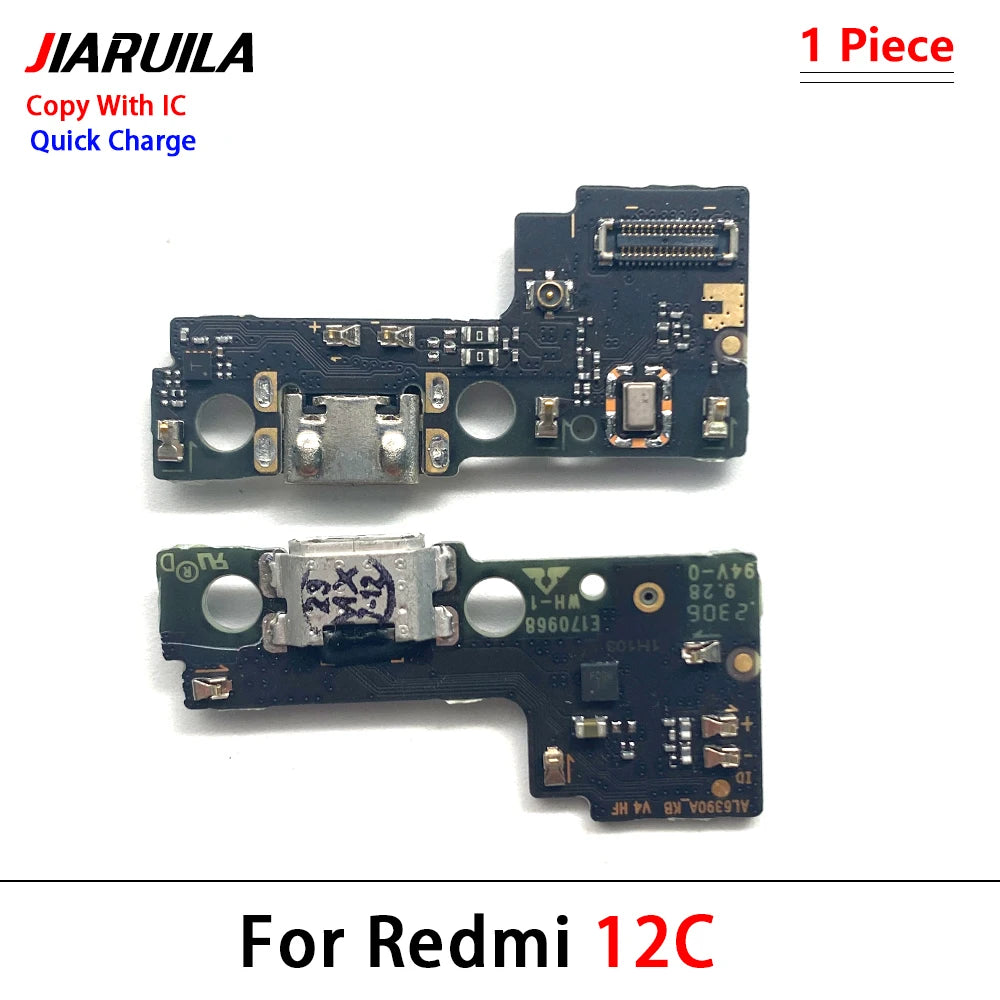 10Pcs, USB Charge Port Jack Dock Connector Charging Board Flex Cable For Xiaomi Redmi 9 9C 9A 9T 10C 10A 10 12 12C 13 13C 4G 5G Xiaomi  Xiao mi phone repair parts