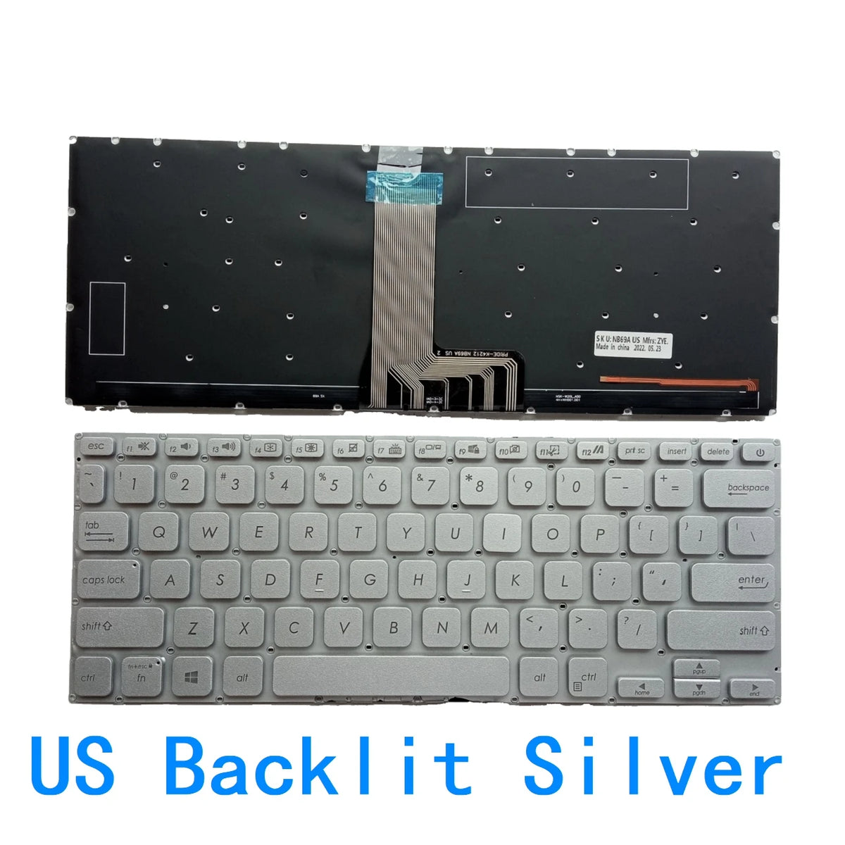 New US Russian Spanish Language  Backlit Keyboard For ASUS Vivobook 14 X409 X409F X409D X409U X409UA X409FA FL X409JA  ASUS laptop repair parts