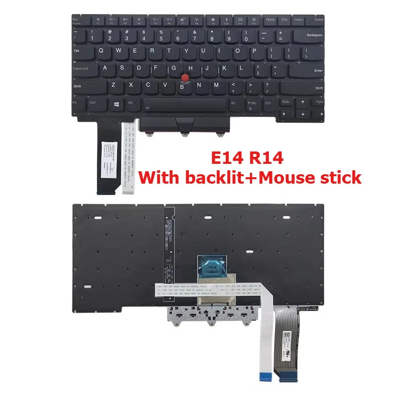 Keyboard for Lenovo  Thinkpad E14 R14 E15 T14 T15 L14 L15 T14S p14s S3 GEN2 backlight mouse stick KEYBOARD Lenovo laptop repair parts