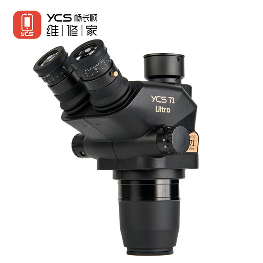YCS 71 Ultra Trinocular microscope 0.67X-45X Zoom 45° inclined for Phones PCB Repair With 4K Camera 144 LED Light Tools kit sets Professional Repair Tools