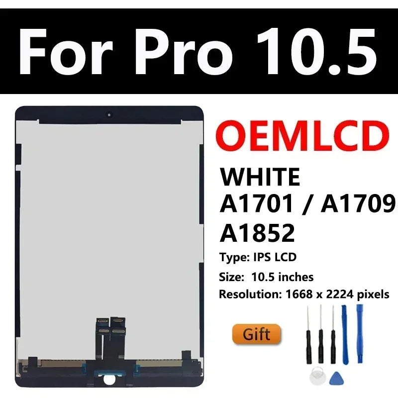 OEM LCD For Apple iPad Pro 10.5 1st 2nd 2017 A1701 A1709 A1852 iPad Air 2019 A2153 A2123 A2154 Display Touch Screen Assembly  iPad repair parts