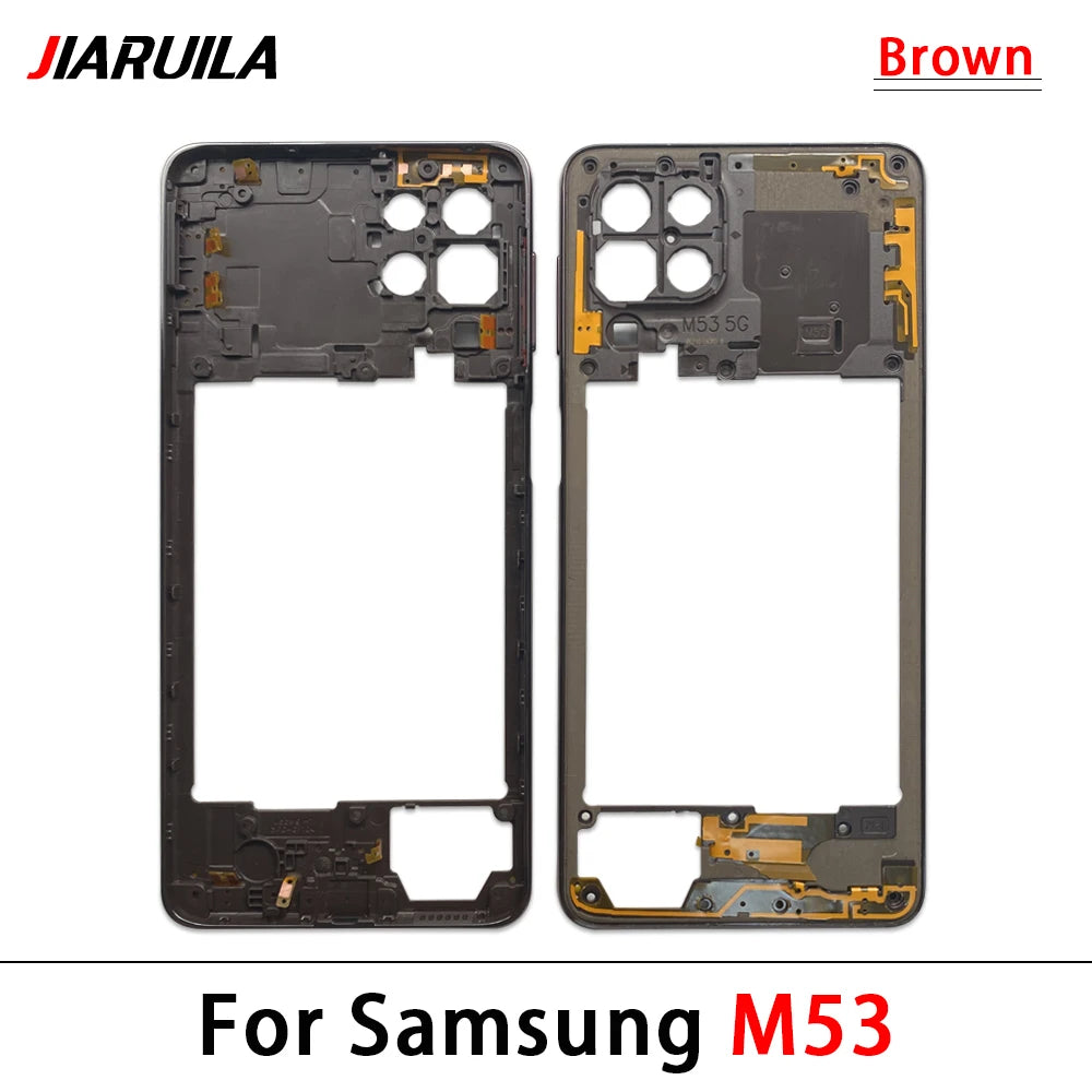 New Middle Frame For Samsung M23 M52 M53 M51 M54 M62 M35 5G M526B M536B M625F Door Housing Bezel Repair Parts Samsung phone repair parts
