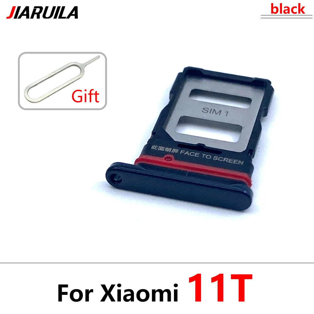 New SIM Card Slot SD Card Tray Holder Adapter For Xiaomi Mi 11 11T Mi11 Pro Lite Replacement Parts Black Blue Silver Xiaomi  Xiao mi phone repair parts