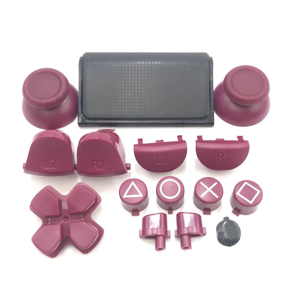 1Set JDM JDS 040 050 055 For PS4 Pro Slim Controller Thumbstick Dpad R1 L1 R2 L2 Button Direction Key ABXY Buttons Joysticks Cap Game console repair parts