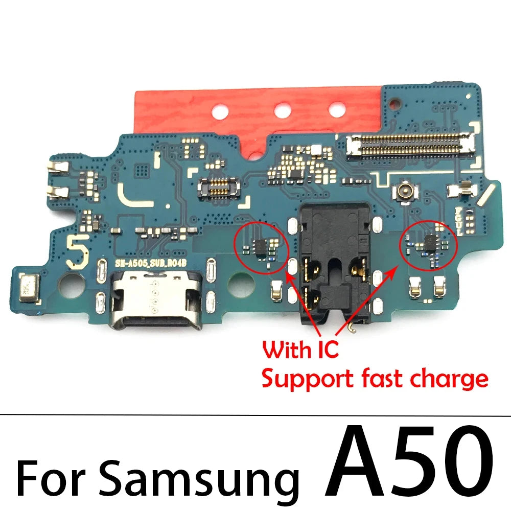 New For Samsung A10 A20 A30 A50 A70 A01 A11 A31 A51 A71 A21s A03 A03s USB Charger Port Dock Connector Charging Board Flex Cable Samsung phone repair parts