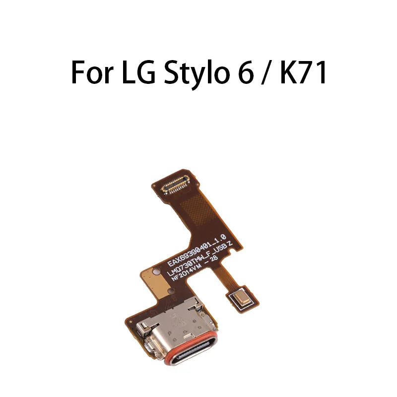 org USB Charge Port Jack Dock Connector Charging Board For LG Stylo 6 / K71 LMQ730TM, LM-Q730TM, LMQ730HA, LM-Q730HA LG phone repair parts