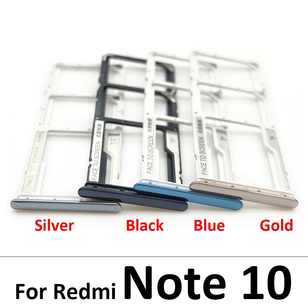 10Pcs, Dual SIM Card Slot SD Card Tray Holder Adapter For Redmi Note 7 8 9 10 11 12 13 Pro 9s 10s 11s 4G 5G SIm Tray Redmi phone repair parts