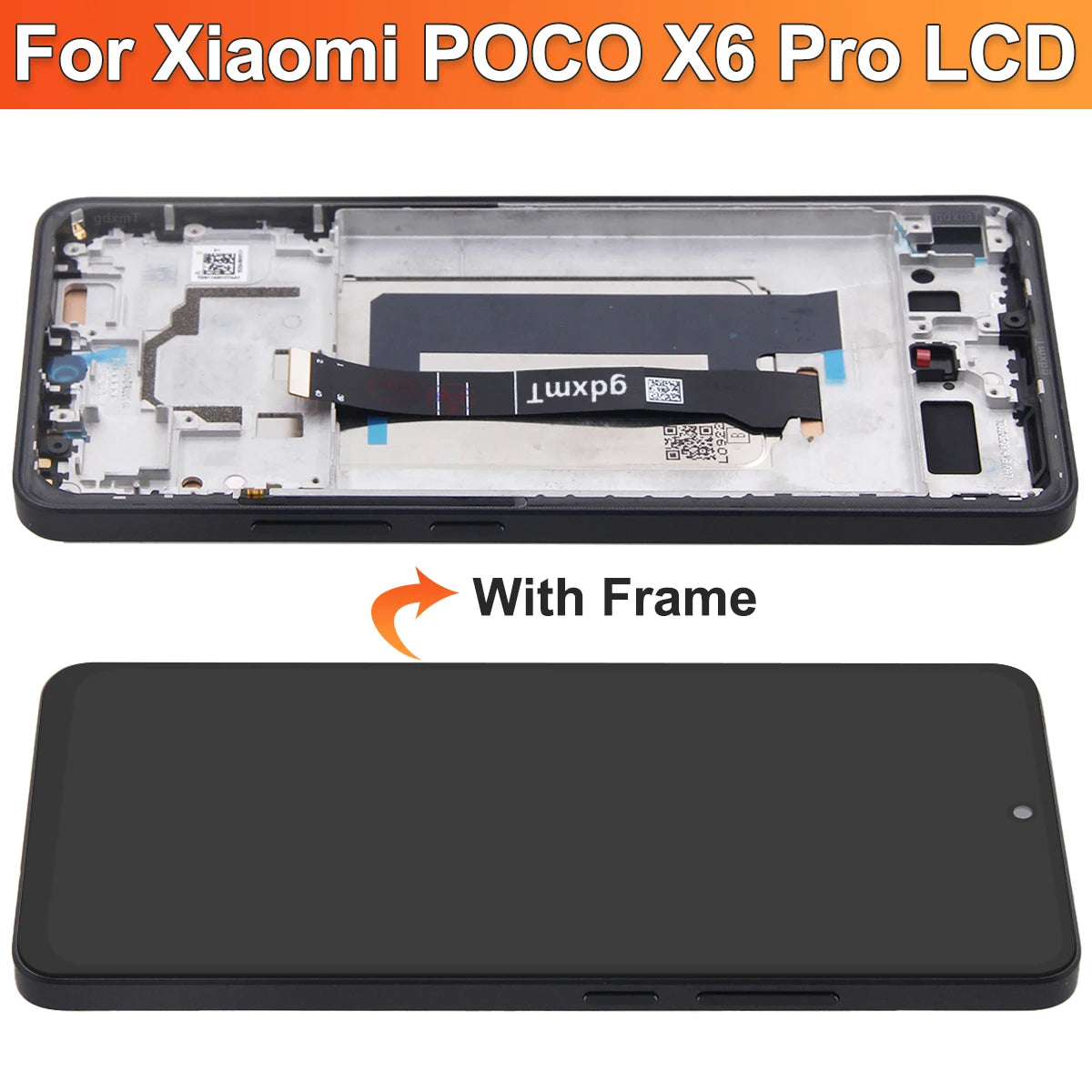 Poco X6 Pro Screen Replacement for Xiaomi Poco X6 Pro 2311DRK48G 2311DRK48I Lcd Display Digital Touch Screen with Frame Xiaomi phone repair parts