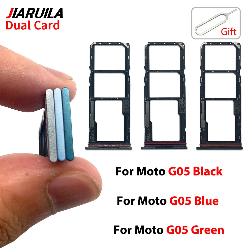 10Pcs/Lot, SIM Card Tray Slot Holder For Motorola Moto G05 G15 G25 G75 G85 G56 G96 Replacement Parts Motorola phone repair parts