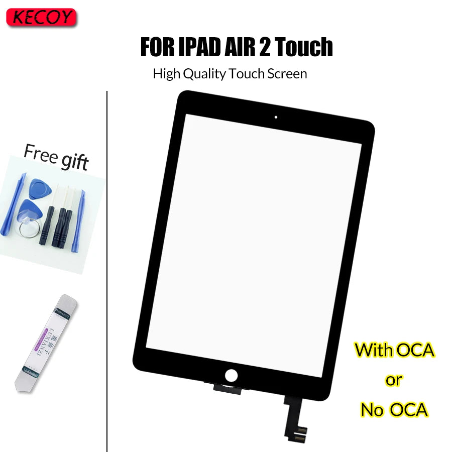 1pcs New 9.7 "for ipad air2 2nd gen touch screen replacement a1566 a1567 glass touchscreen digitizer+tools  iPad repair parts