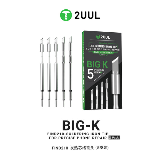 2UUL C10 BIG-K Universal Integrated Soldering Iron Tip and Heating Core Efficient Heat Conduction Temperature Recovery tools Professional Repair Tools