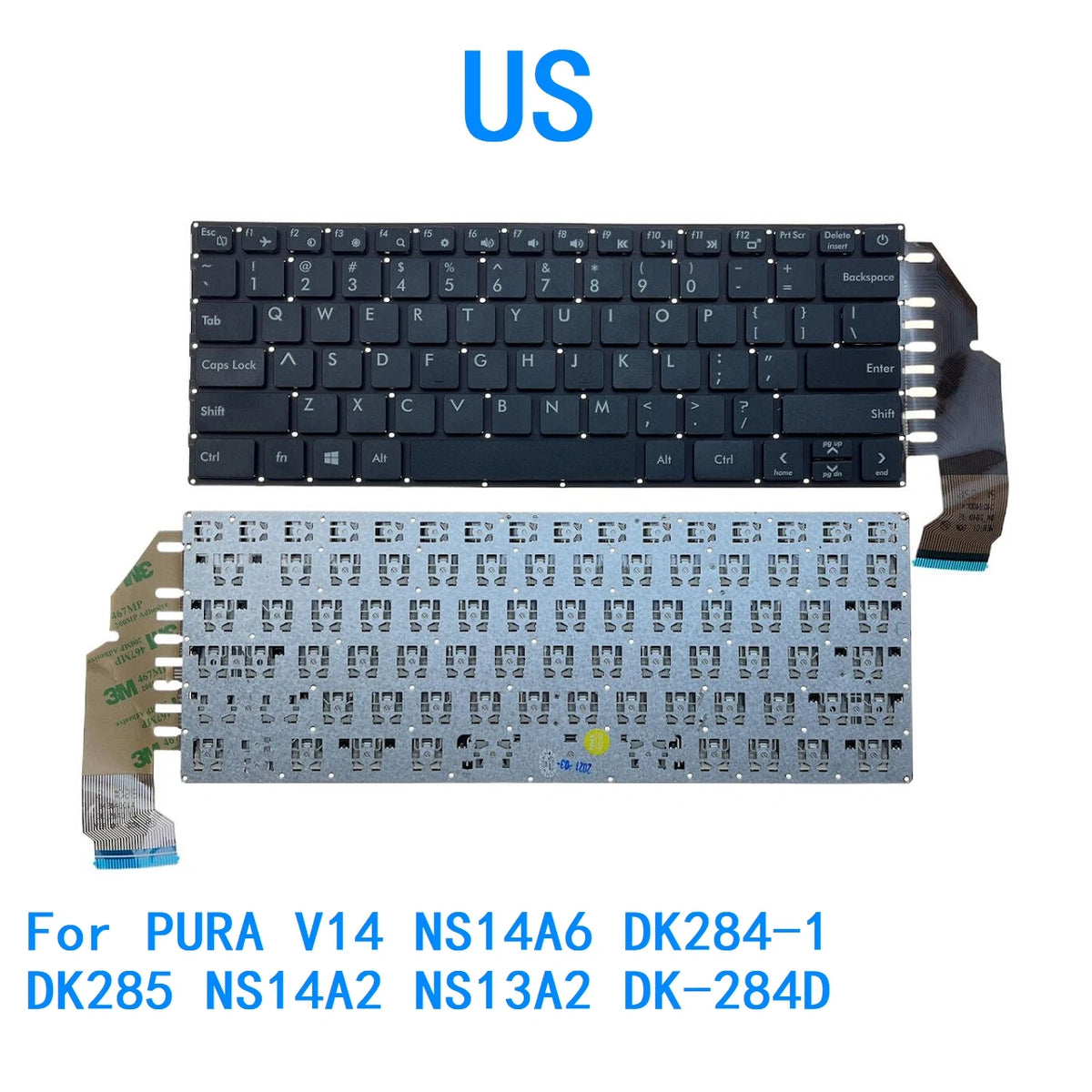 New US Language  Keyboard For AVITA PURA V14 NS14A6 DK284-1 DK285 NS14A2 NS13A2 DK-284D Notebook PC Replacement Keyboard NS14A2