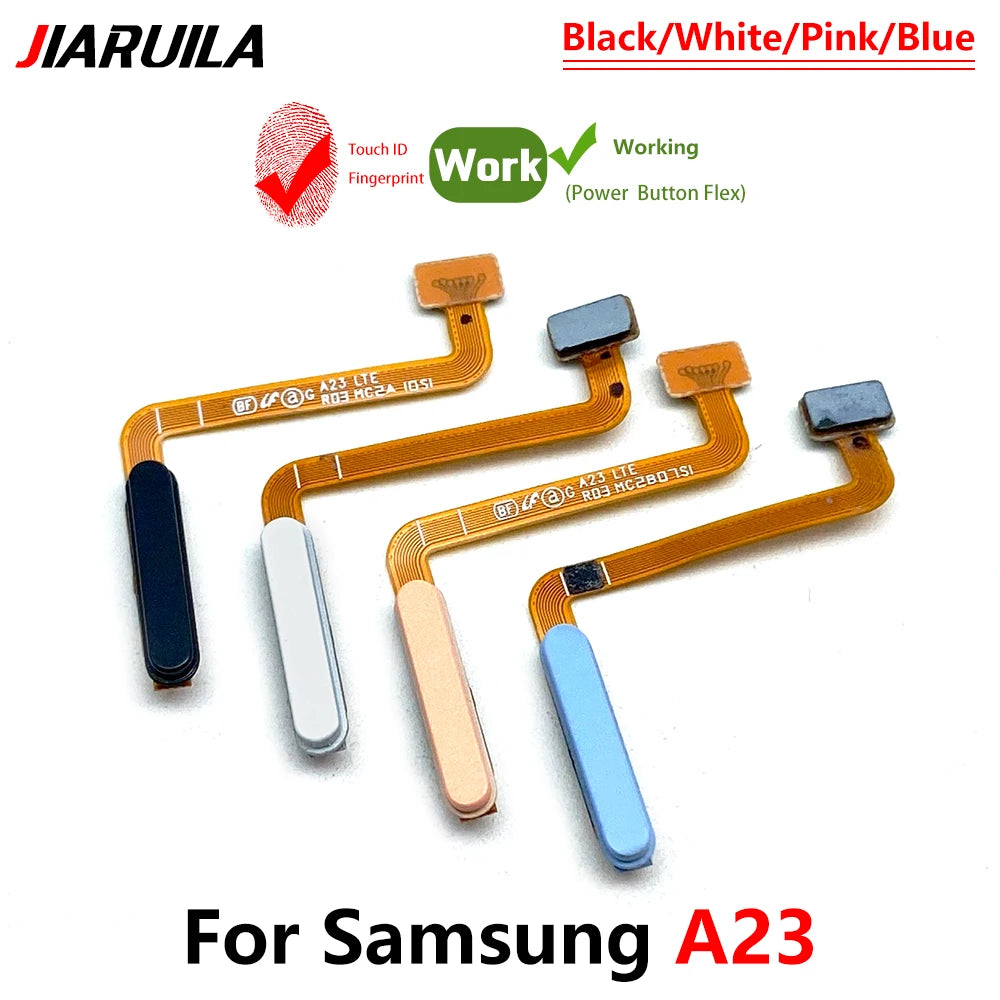 For Samsung A23 4G 5G A235F A236 A236B Home Button Fingerprint Sensor Flex With Power Key Button Flex Cable Samsung phone repair parts