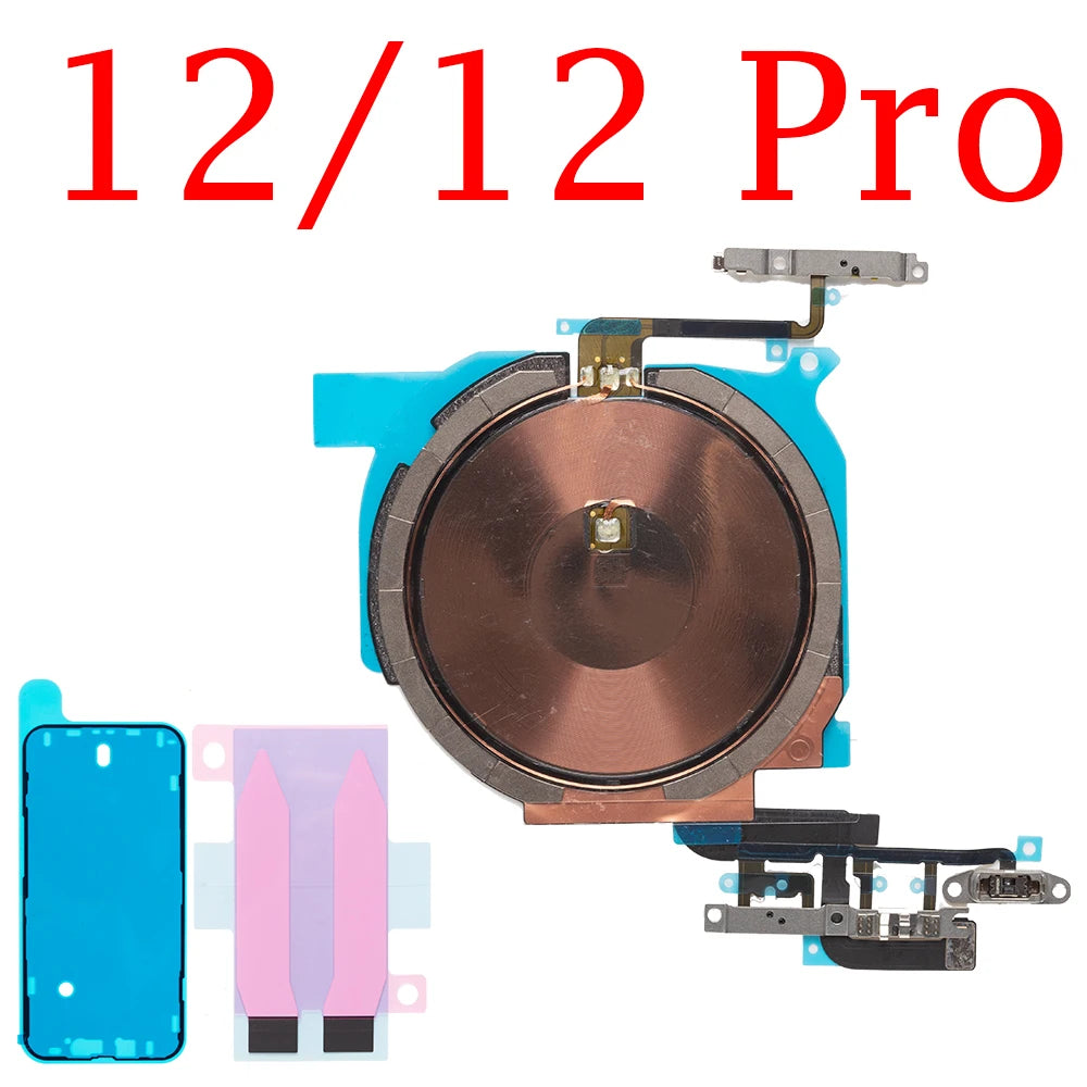 1set Wireless Charging Chip NFC Coil with Volume for IPhone 12 13 14 Mini Pro Max Plus Charger Panel Sticker Flex Cable iPhone phone repair parts