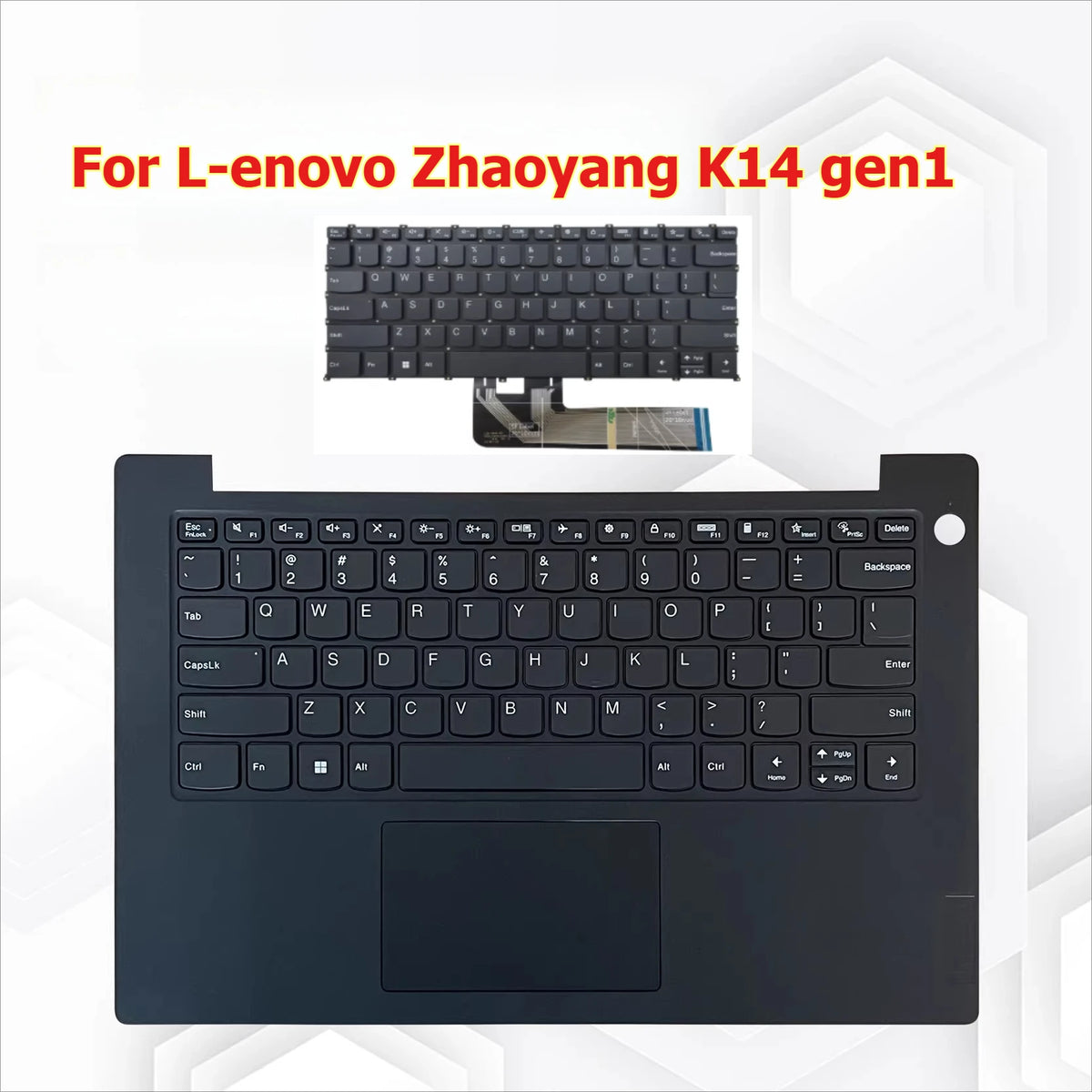 Upper case keyboard for Lenovo Zhaoyang K14 gen1 C topcase palmrest cover touchpad 5M11F24220 5M11F24221 5M11F24222 5M11F24223 Lenovo laptop repair parts