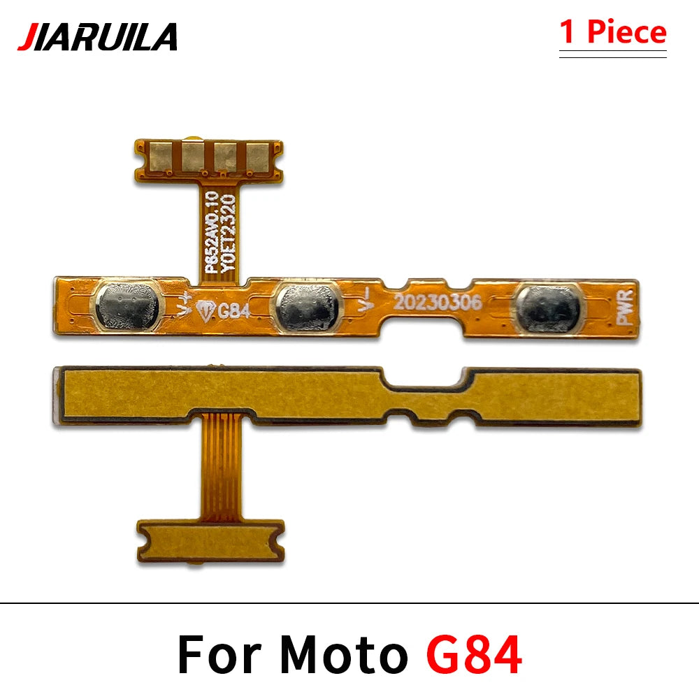 50Pcs, Power On Off Button Volume Key Button Flex Cable For Moto G22 G32 G52 G72 G82 G13 G23 G53 G73 G04 G14 G34 G54 G84 Motorola phone repair parts