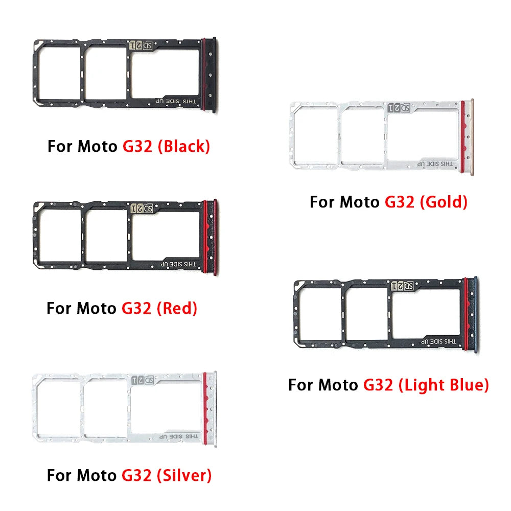 10Pcs, New For Motorola Moto G31 G51 G71 G22 G32 G52 G62 G72 Micro Nano SIM Card Holder Tray Slot Holder Adapter Socket Motorola phone repair parts