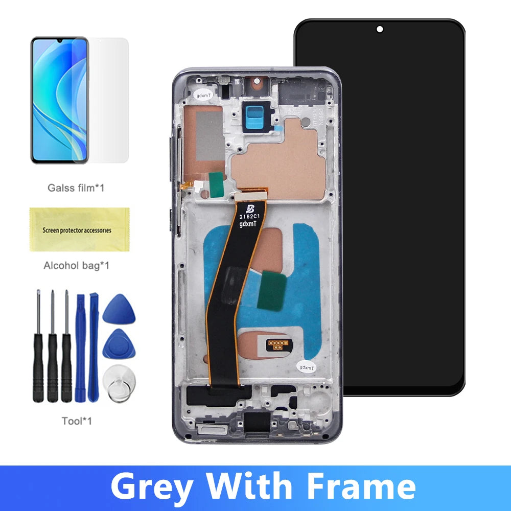 TFT S20 5G For Samsung S20 5G G981 G981F SM-G981F/DS Lcd Display Touch Screen with Frame Digitizer Assembly Parts US Version Samsung phone repair parts