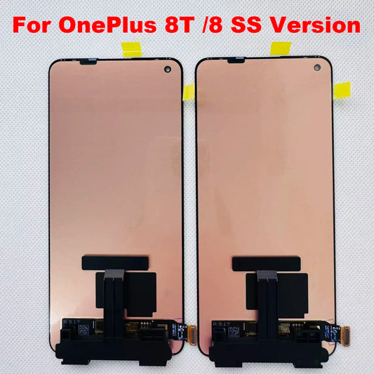 6.55" Original AMOLED For OnePlus 8T 1+8T KB2001 LCD Display Screen+Touch Panel Digitizer Frame For Oneplus 8 5G 1+8 IN2013  OnePlus phone repair parts