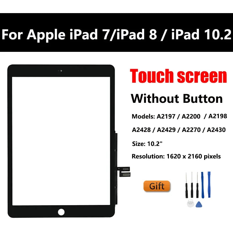 LCD Touch Screen For Apple iPad 7 8 9 iPad 10.2 2019 2020 2021 A2197 A2270  Assembly Digitizer Front Glass Display Panel Replace  iPad repair parts