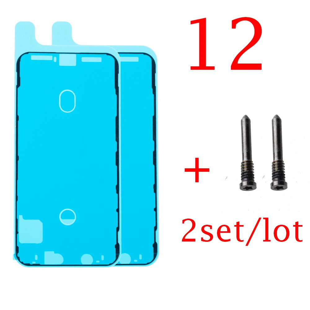 2set/lot Waterproof Sticker For iPhone 11 12 13 14 Pro Max Mini X XS 7 8Plus LCD Display Screen Pre-Cut Glue Frame Tape Bezel iPhone phone repair parts