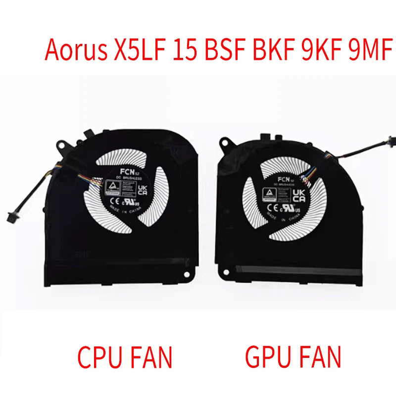 ++New Laptop CPU GPU Fan for Gigabyte Aorus X5LF 15 BSF BKF 9KF 9MF FQ6S FQ6R Gigabyte laptop repair parts
