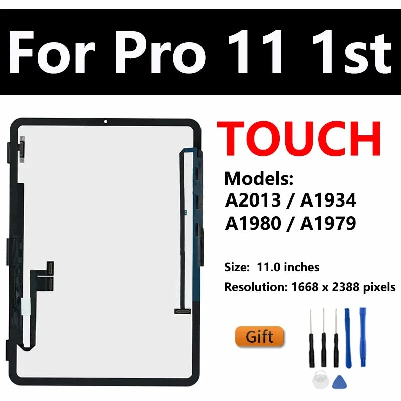OEM LCD For Apple iPad Pro 11 1st 2nd 3rd 4th 2018 2020 2021 A2013 A2068 A2460 A2435 Touch Screen Display Assembly Replacement  iPad repair parts