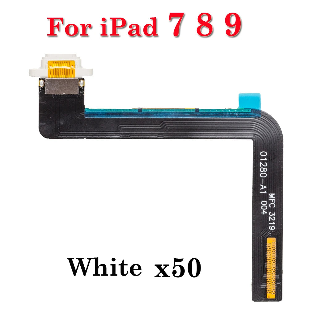 10-50Pcs Charger Dock Jack Socket Connector Data Flex Cable For iPad 5 6 7 8 9 air 1 2019 2020 2021 2017 2018 USB Charging Port iPad tablet repair parts