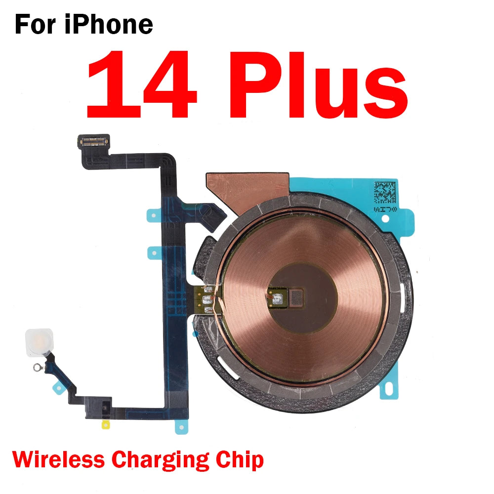 1pcs Wireless Charging Coil Flex Cable for iPhone 15 14 Plus 12 13 Pro Max Charger Panel Sticker WPC Pad Chip Volume Tape Parts iPhone phone repair parts