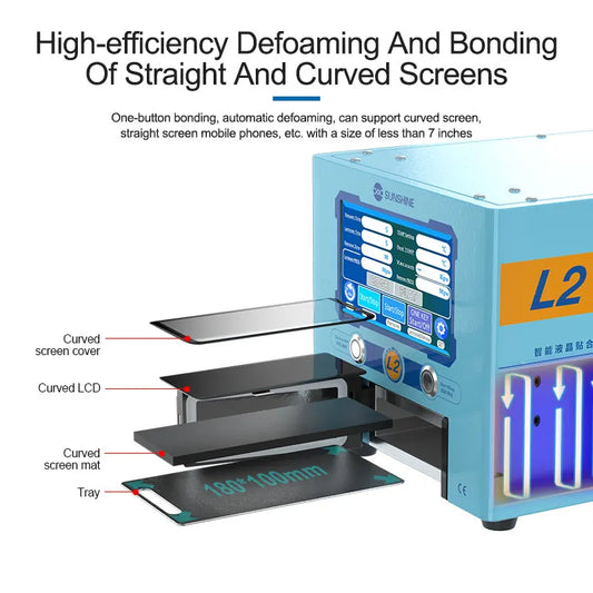 SUNSHINE L2 Intelligent LCD Bonding and Defoaming Machine Strong Pressure, High Vacuum Degree,  One Click Intelligent Start Professional Repair Tools