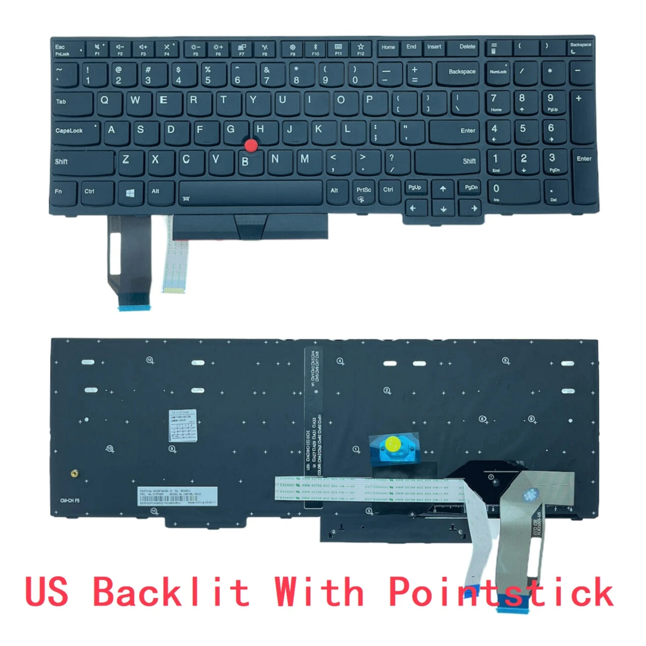 New US Russian Spanish Latin Arab Brazil Backlit Keyboard For Lenovo Thinkpad E580 E585 E590 E595 T590 L580 L590 P52 P72 P53 P73 Lenovo laptop repair parts