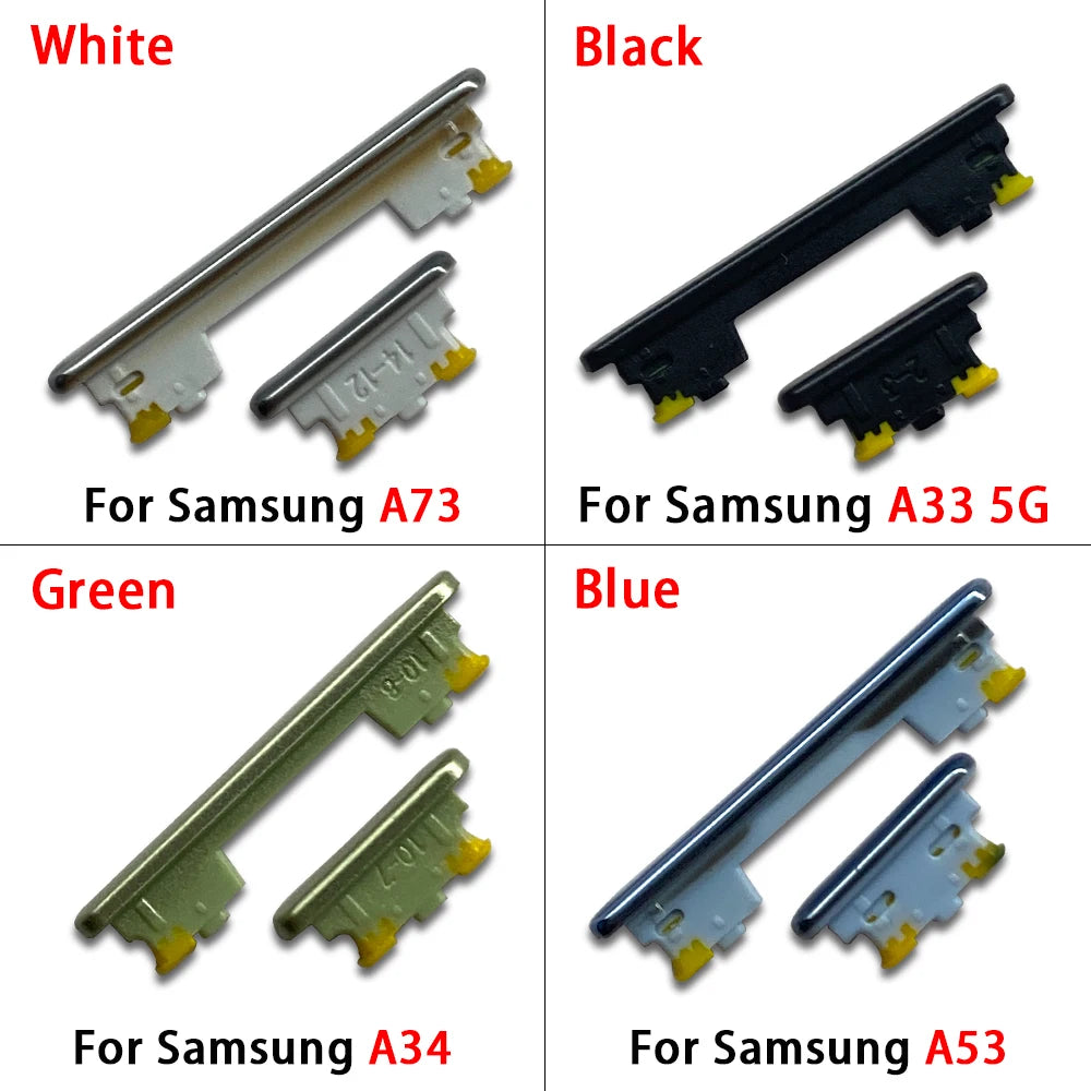 50Pcs,  New For Samsung A22 A32 A52 A72 A13 A23 A33 A53 A73 A14 A24 A34 A54 4G 5G Power Button Volume Side Button Key Samsung phone repair parts