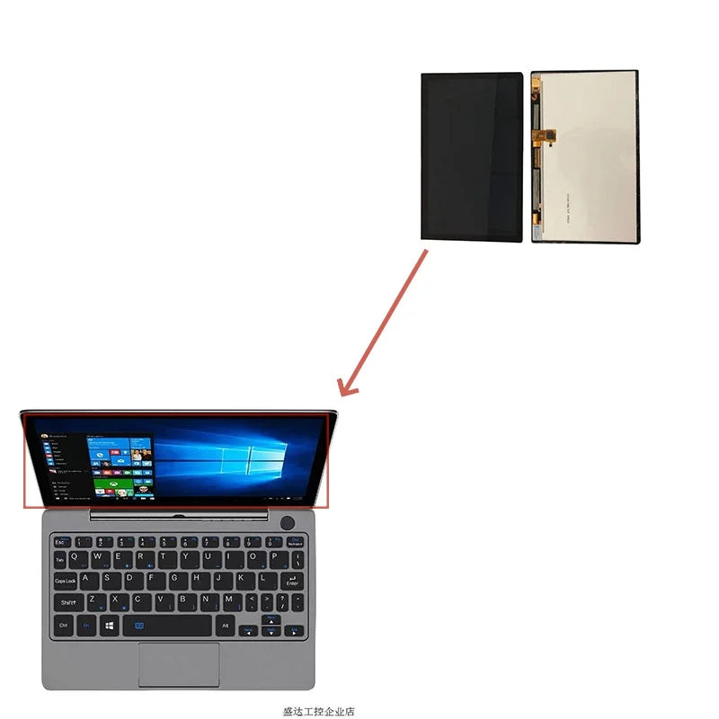 For GPD P2 Max 2 LCD Display With Touch Screen Digitizer Assembly Repair Parts Replacement Game console repair parts