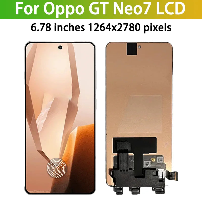6.78" New 120Hz For Realme Neo 7 Neo7 RMX5060 LCD Display Screen+Touch Digitizer Replaecment Oppo phone repair parts Realme phone repair parts