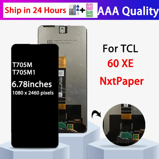 6.78"Inch For TCL 60 XE 60XE NxtPaper 5G LCD DIsplay Touch Screen Digitizer Assembly T705M, T705M1 Display Replacement Parts TCL phone repair parts