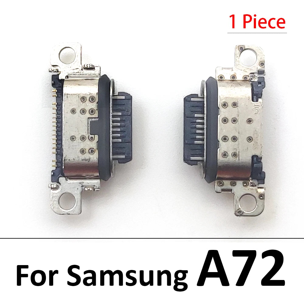 2Pcs，USB jack socket connector charger Charging Port For Samsung A02 A02s A22 A32 A52 A72 A33 A73 A03 Core A03s 4G 5G Samsung phone repair parts