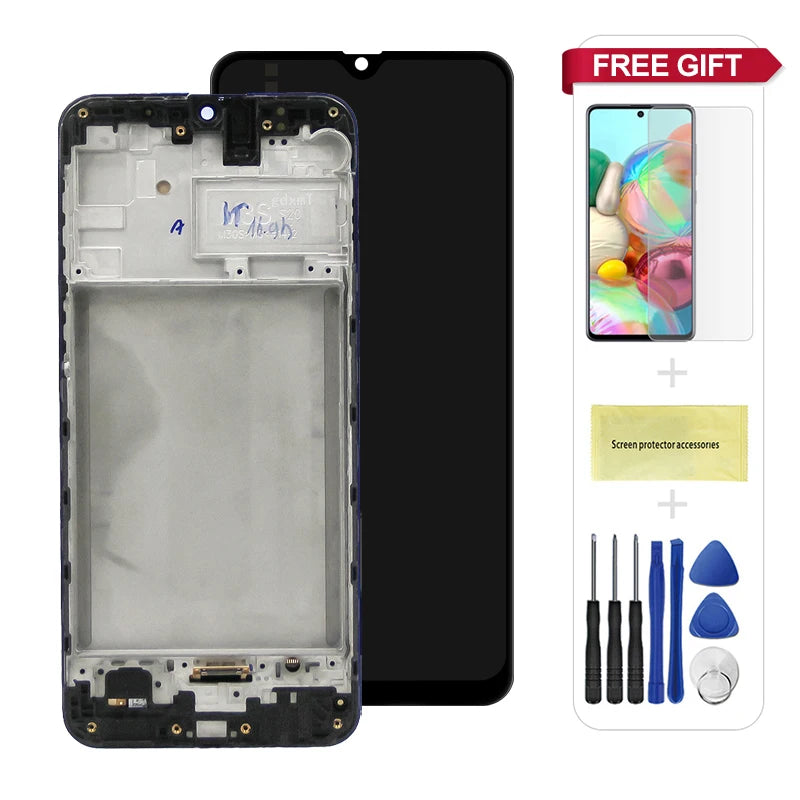 6.4'' Super AMOLED M21 Display, for Samsung Galaxy M21 M215 M215F M215F/DS Lcd Display Touch Screen Digitizer Assembly Parts Samsung phone repair parts