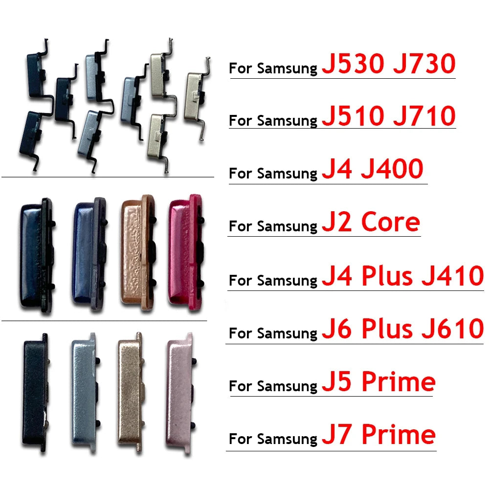 New Power Volume Side Button Key For Samsung J2 Core J400  J4 J6 Plus J5 J7 Prime J5 J7 2016 2017 J330 J530 J730 J510 J710 Samsung phone repair parts