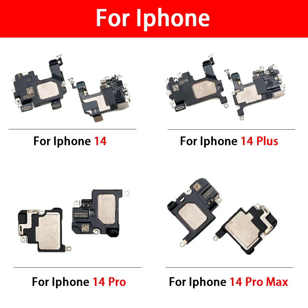 10Pcs/Lot, New Ear Speaker Earpiece Sound Flex Cable For iPhone 11 12 13 14 15 Pro Max Plus Mini Replacement Repair Parts iPhone phone repair parts