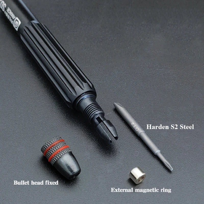 AMAOE SD2 Precision Screwdriver Torx Pentalobe Tri Wing Magnetic S2 Steel Bits Screw Driver for Camera Watch Mobile Phone Repair Professional Repair Tools
